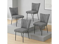Set van 4 moderne eetkamerstoelen - gruw - afbeelding 1 van  4