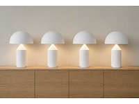 Set van 4 nachtlampen / tafels wit mat 35 x 50 cm - afbeelding 1 van  5