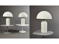 Set van 4 nachtlampen / tafels wit mat 35 x 50 cm - afbeelding 4 van  5