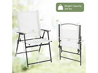 Set van 4 opvouwbare tuinstoelen, tuinstoelen - afbeelding 3 van  8