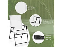 Set van 4 opvouwbare tuinstoelen, tuinstoelen - afbeelding 4 van  8
