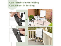 Set van 4 opvouwbare tuinstoelen, tuinstoelen - afbeelding 5 van  8