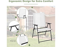 Set van 4 opvouwbare tuinstoelen, tuinstoelen - afbeelding 6 van  8