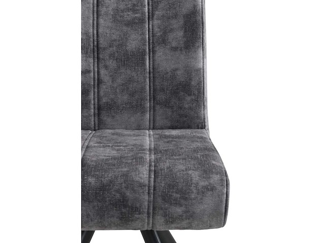 Set van 4 porto draaibare eetkamerstoelen, houtskoolfluweel bekleding - afbeelding 7 van  7