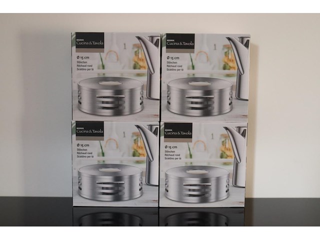 Set van 4 roestvrijstalen theewarmers migros cucina & tavola - afbeelding 1 van  3