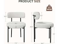Set van 4 ronde eetkamerstoelen - afbeelding 2 van  7