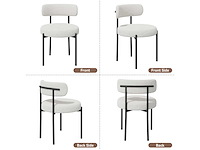 Set van 4 ronde eetkamerstoelen - afbeelding 6 van  7