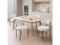 Set van 4 ronde eetkamerstoelen - afbeelding 1 van  7