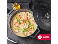 Set van 4 stapelbare gietijzeren ovenschaaltjes - zwart - brandt - afbeelding 3 van  7