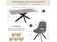 Set van 4 stoelen - (mix - 2 donkergrijs - 2 grijs) - afbeelding 2 van  5