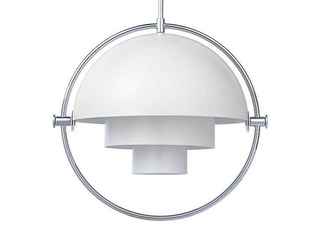 Set van 4 witte globulo-lampen - zilveren cirkel - afbeelding 1 van  2