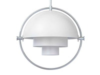 Set van 4 witte globulo-lampen - zilveren cirkel - afbeelding 1 van  2