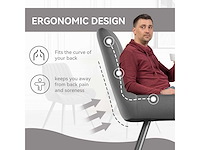 Set van 4 zware eetkamerstoelen - donkergrijs - afbeelding 4 van  6