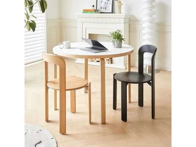 Set van 4 zwarte ordiniastoelen 85 x 50 x 45 cm - afbeelding 3 van  6
