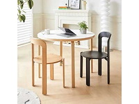 Set van 4 zwarte ordiniastoelen 85 x 50 x 45 cm - afbeelding 3 van  6