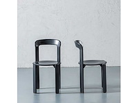 Set van 4 zwarte ordiniastoelen 85 x 50 x 45 cm - afbeelding 5 van  6