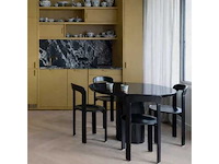 Set van 4 zwarte ordiniastoelen 85 x 50 x 45 cm
