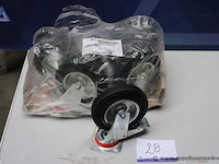 Set van 4 zwenkwielen - met rem