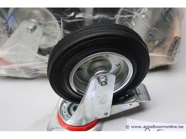 Set van 4 zwenkwielen - met rem - afbeelding 2 van  2