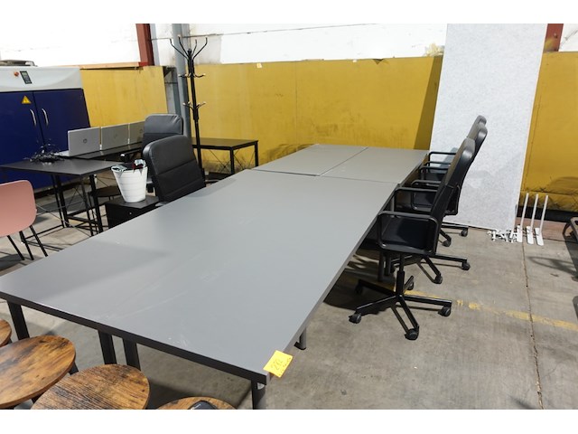 Set van 4x diverse tafels + 4 bureaustoelen - afbeelding 2 van  4