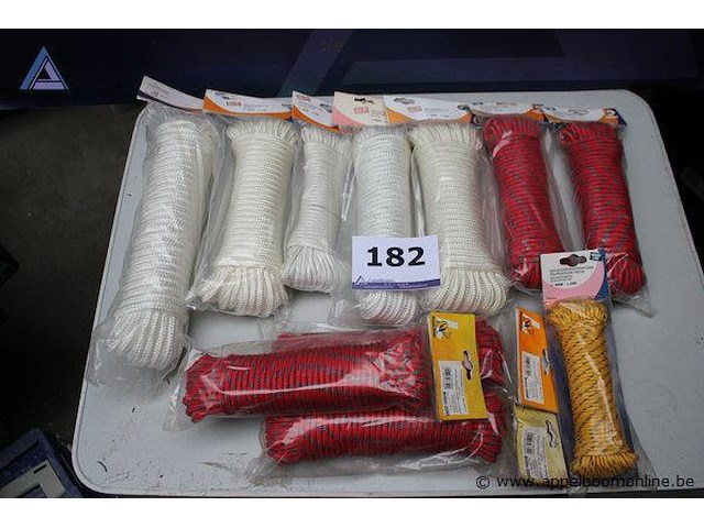 Set van 5 bundels touw - wit set van 4 bundels touw - rood set van 2 bundels touw - geel - afbeelding 1 van  3