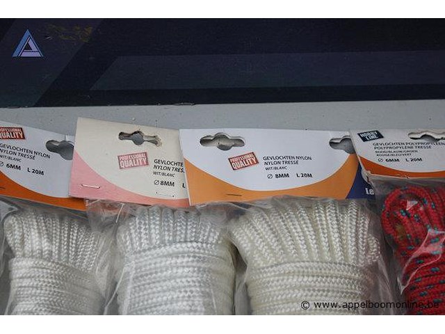 Set van 5 bundels touw - wit set van 4 bundels touw - rood set van 2 bundels touw - geel - afbeelding 2 van  3