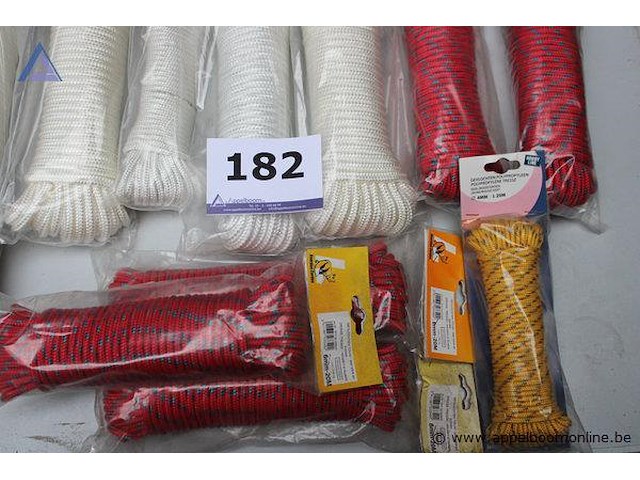 Set van 5 bundels touw - wit set van 4 bundels touw - rood set van 2 bundels touw - geel - afbeelding 3 van  3