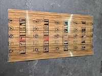 Set van 5 decoratieve panelen houten marmeren effect bouwmateriaal - afbeelding 2 van  2