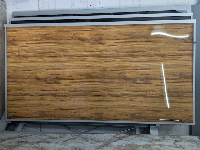 Set van 5 decoratieve panelen houten marmeren effect bouwmateriaal - afbeelding 1 van  2