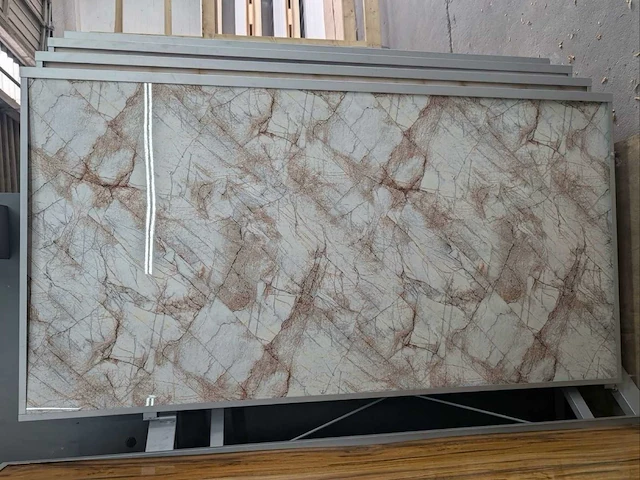 Set van 5 decoratieve tiramisu marmeren panelen bouwmateriaal - afbeelding 1 van  2