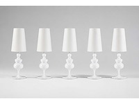 Set van 5 josephine metala tafellampen - wit - afbeelding 1 van  5