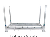 Set van 5 stapelrekken 1800x1060x320mm - afbeelding 1 van  1