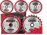 Set van 5 widia 255/30 mm houten schijven red technic