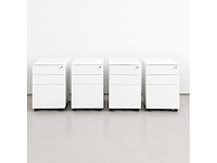 Set van 6 bureauvoetstukken wit (nieuw) - afbeelding 1 van  4