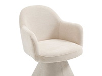Set van 6 draaistoelen met stoffen armleuningen - beige - afbeelding 5 van  8