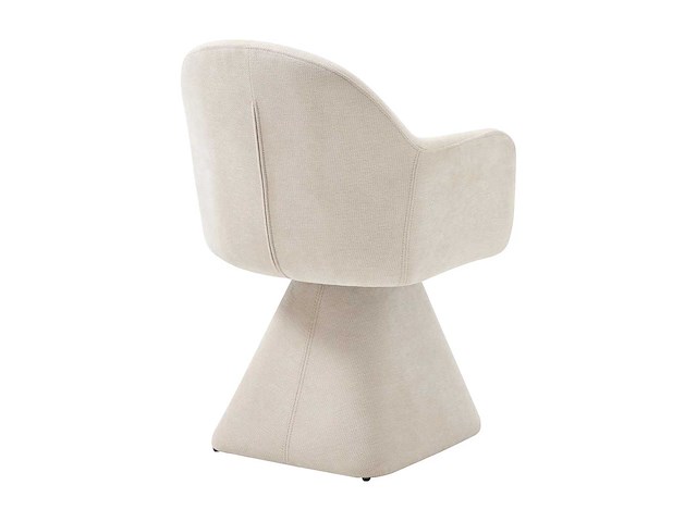 Set van 6 draaistoelen met stoffen armleuningen - beige - afbeelding 8 van  8