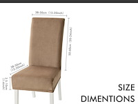 Set van 6 eetkamer stoelhoezen kaki - afbeelding 2 van  2