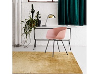 Set van 6 eleganza stoelen met zwarte poten en roze zitting - afbeelding 2 van  5