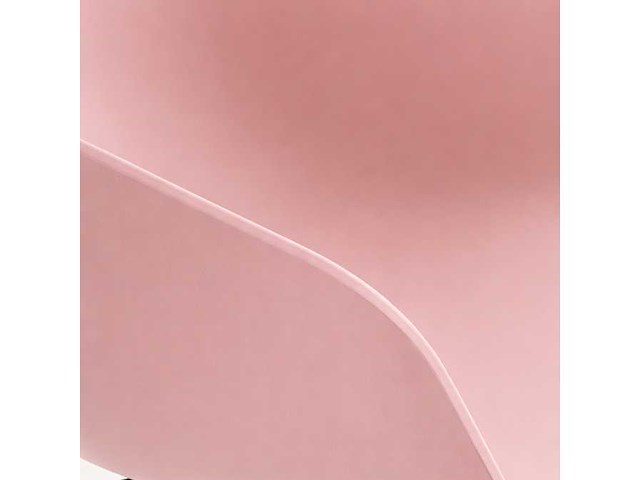Set van 6 eleganza stoelen met zwarte poten en roze zitting - afbeelding 4 van  5
