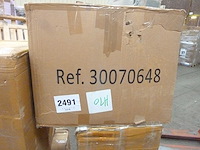 Set van 6 fluwelen stoelen in kleuren blauw x2, donkergrijs x2, lichtgrijs, geel - afbeelding 6 van  6