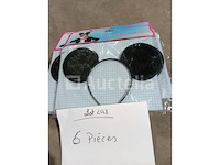 Set van 6 mickey-hoofdbanden - nieuw set van 10 pakketten, set hoofdband en kattenstaart - nieuw set van 6 sets hoofdband + boog + staart - nieuw set van 16 minnie-hoofdbanden - nieuw set van 6 roze panterhoofdband + staartset - nieuw set van 6 pakken konijnenhoofdband + pom pom pom set - nieuw set van 2 pakketten luxe konijnenhoofdband set - nieuw set van 4 pakken hoofdband + panterstaartset - nieuw - afbeelding 3 van  10