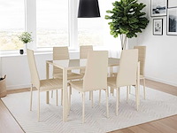 Set van 6 moderne eetkamerstoelen