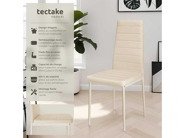 Set van 6 moderne eetkamerstoelen - afbeelding 5 van  5