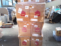 Set van 6 stoelen met textuur en stalen draaistoelen - beige & wit - afbeelding 2 van  10