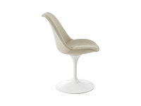 Set van 6 stoelen met textuur en stalen draaistoelen - beige & wit - afbeelding 6 van  10