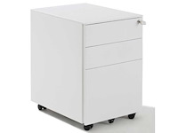 Set van 6 witte bureauvoetstukken (gebruikt) - afbeelding 1 van  2