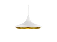 Set van 7 brede hanglampen van 36 cm diameter wit - afbeelding 1 van  3