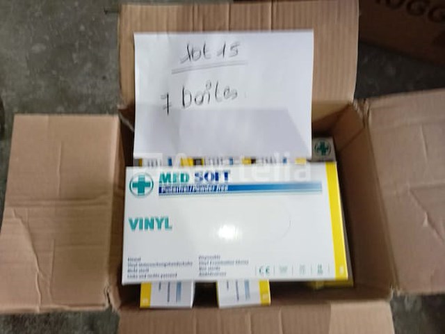 Set van 7 dozen plastic handschoenen 100 stuks - nieuw (dus in totaal 700 handschoenen) set van 12 geesten om te hangen halloween of iets nieuws - nieuw 1 grote ronde lamp set van 50 pakjes met diverse humoristische artikelen - nieuw set van 50 pakjes met diverse humoristische artikelen - nieuw - afbeelding 1 van  4