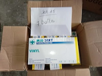 Set van 7 dozen plastic handschoenen 100 stuks - nieuw (dus in totaal 700 handschoenen) set van 12 geesten om te hangen halloween of iets nieuws - nieuw 1 grote ronde lamp set van 50 pakjes met diverse humoristische artikelen - nieuw set van 50 pakjes met diverse humoristische artikelen - nieuw - afbeelding 1 van  4