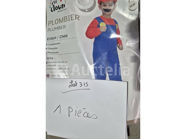 Set van 7 kostuums en carnavalsmake-up items enzovoort - nieuw set van 5 kindercarnavalskostuums diverse ontwerpen - nieuw set van 6 kindercarnavalskostuums - nieuw set van 5 kids cowboy carnival kostuums - nieuw set van 12 kostuums van carnival prisoner kids - nieuw kid's mario bross carnival kostuum - nieuw uitstekende batman masks set - nieuw set van 7 olifanten hoofdband + strik + staartsets - nieuw - afbeelding 1 van  8